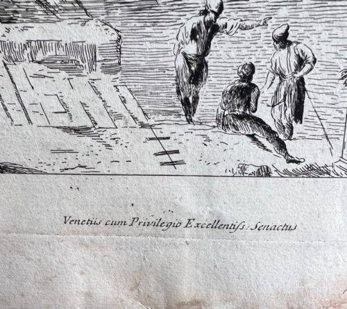 C1770S ETCHING ON PAPER ITALY VENETIAN ARCHITECTURAL CAPPRICCIO ZILOTTI 2 - ADDITIONAL PHOTO 1
