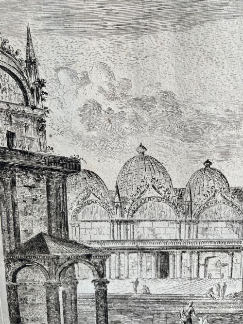C1770S ETCHING ON PAPER ITALY VENETIAN ARCHITECTURAL CAPPRICCIO ZILOTTI 2 - ADDITIONAL PHOTO 7