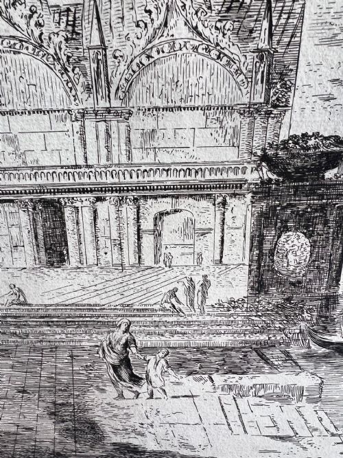 C1770S ETCHING ON PAPER ITALY VENETIAN ARCHITECTURAL CAPPRICCIO ZILOTTI 2 - ADDITIONAL PHOTO 8
