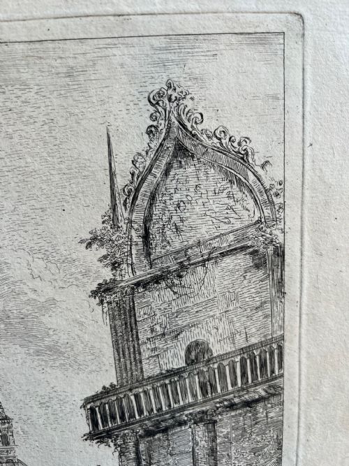 C1770S ETCHING ON PAPER VENETIAN ARCHITECTURAL CAPPRICCIO ZILOTTI 3 - ADDITIONAL PHOTO 8