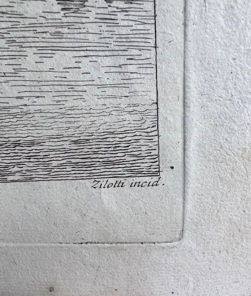 C1770S ETCHING ON PAPER ITALY VENETIAN ARCHITECTURAL CAPPRICCIO ZILOTTI 4 - ADDITIONAL PHOTO 4