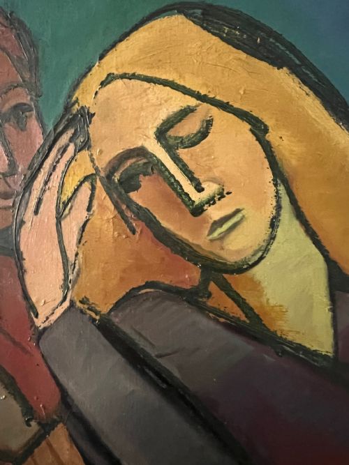 1941 OIL ON CANVAS GROUP OF WOMEN SIGNED BORES - ADDITIONAL PHOTO 4