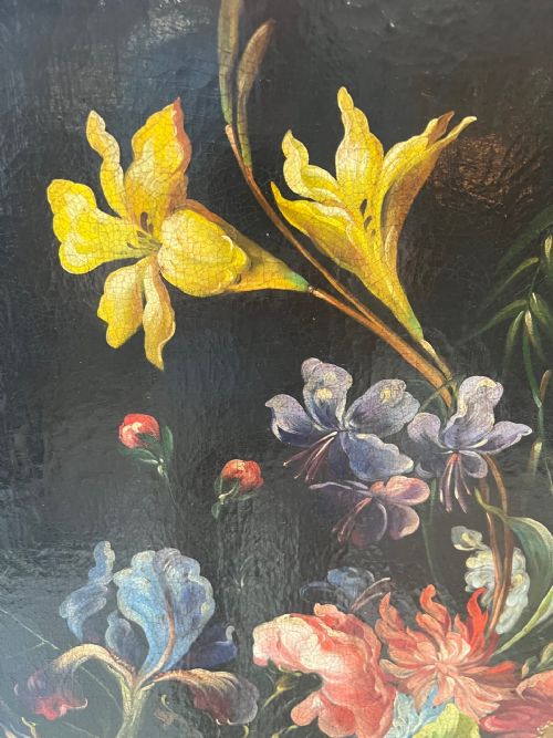 LATE18THEARLY 19TH CENTURY OIL ON CANVAS LARGE DUTCH STILL LIVES - ADDITIONAL PHOTO 11