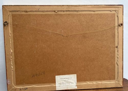JOSE LUIS SALINAS COWBOYS HUNTING GUANACOS MIXED MEDIA PAINTING 1969 - ADDITIONAL PHOTO 9