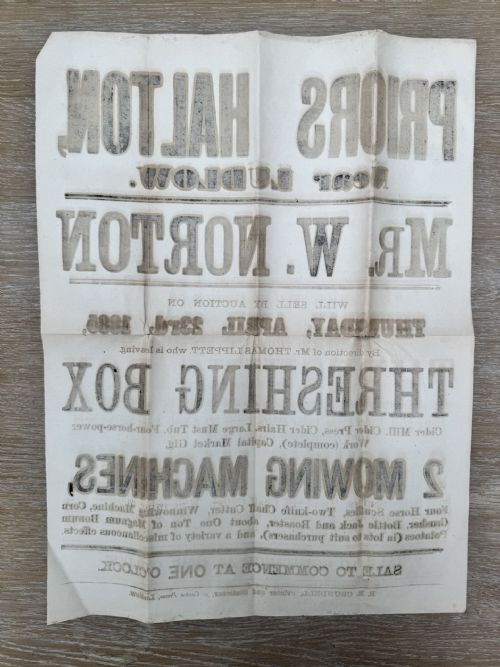 1885 VICTORIAN PRINTED AUCTION POSTER FARM IMPLEMENTS LUDLOW SHROPSHIRE 7 - ADDITIONAL PHOTO 5