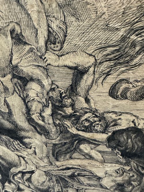 AFTER RUBENS LATE 17TH CENTURY OLD MASTER DRAWING PEN AND INK - ADDITIONAL PHOTO 11