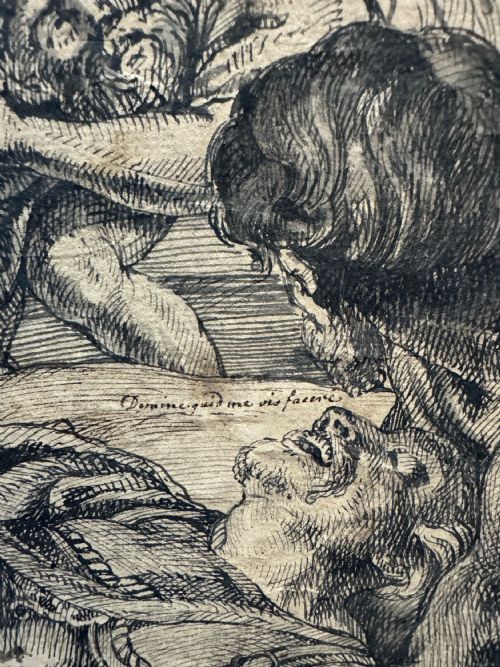 AFTER RUBENS LATE 17TH CENTURY OLD MASTER DRAWING PEN AND INK - ADDITIONAL PHOTO 16