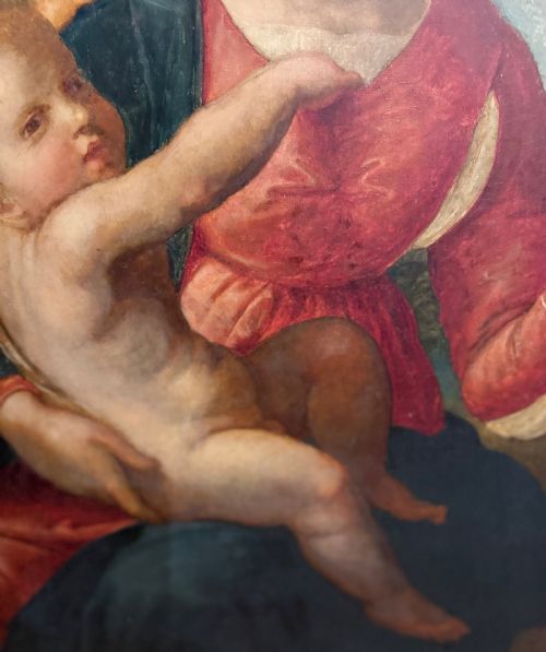 EARLY 19TH CENTURY AFTER RAPHAEL 'MADONNA COLONNA' OIL ON CANVAS - ADDITIONAL PHOTO 6