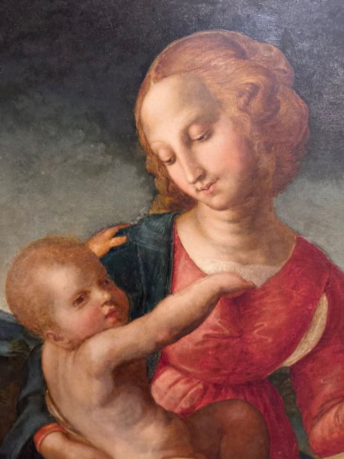 EARLY 19TH CENTURY AFTER RAPHAEL 'MADONNA COLONNA' OIL ON CANVAS - ADDITIONAL PHOTO 8