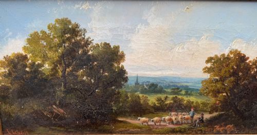 OIL ON CANVAS C1880 GEORGE LENNARD LEWIS 1826 1913 SHEEP - ADDITIONAL PHOTO 1
