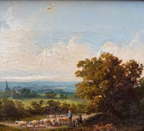 OIL ON CANVAS C1880 GEORGE LENNARD LEWIS 1826 1913 SHEEP - ADDITIONAL PHOTO 3