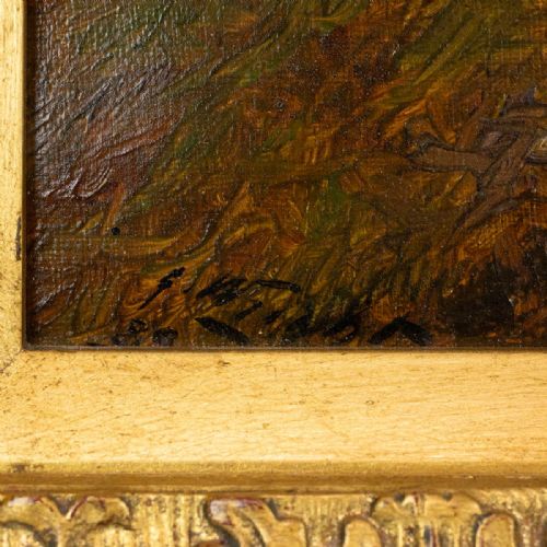 GEORGE WRIGHT 18601942 OIL ON CANVAS X2 FOXHOUNDS C1900 - ADDITIONAL PHOTO 2