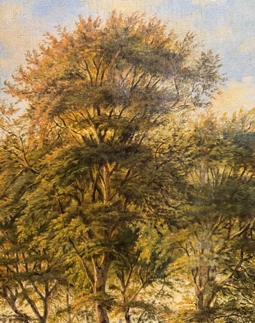 F C KIAERSKOU 1805 1891 OIL CANVAS LANDSCAPE DANISH - ADDITIONAL PHOTO 7