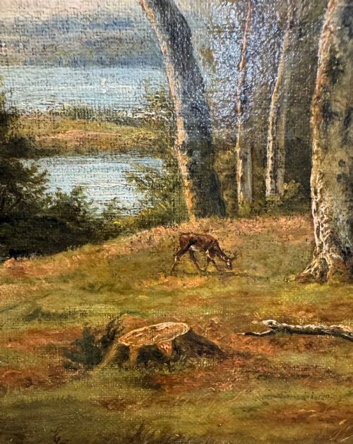 F C KIAERSKOU 1805 1891 OIL CANVAS LANDSCAPE DANISH - ADDITIONAL PHOTO 10