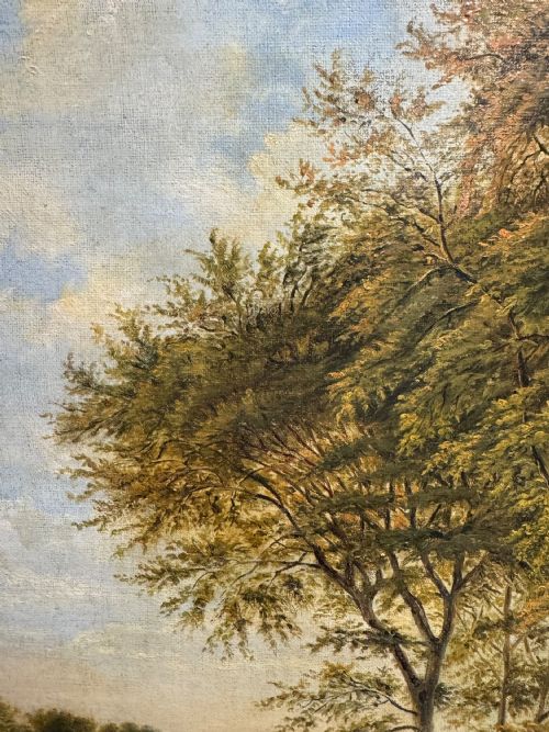 F C KIAERSKOU 1805 1891 OIL CANVAS LANDSCAPE DANISH - ADDITIONAL PHOTO 6