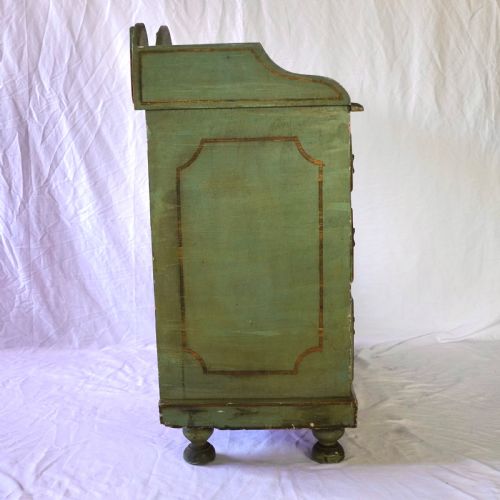 ANTIQUE TYROLEAN PAINTED FOLK CHEST OF DRAWERS - ADDITIONAL PHOTO 4