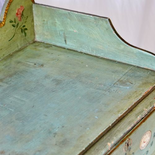 ANTIQUE TYROLEAN PAINTED FOLK CHEST OF DRAWERS - ADDITIONAL PHOTO 10