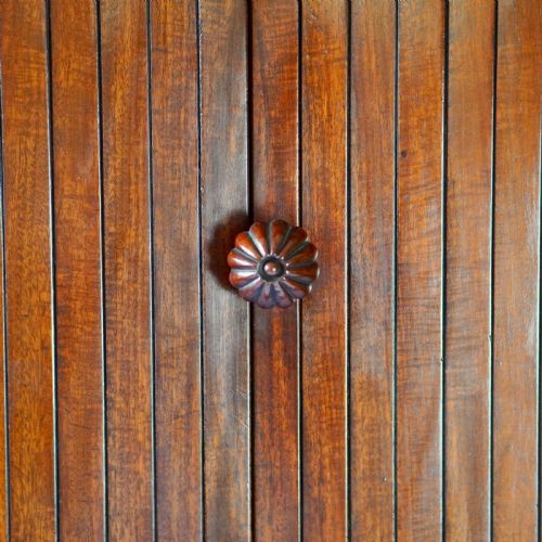RARE REGENCY MAHOGANY CIRCULAR TAMBOUR LINEN PRESS CABINET - ADDITIONAL PHOTO 11