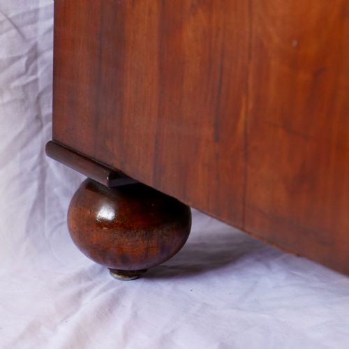 RARE REGENCY MAHOGANY CIRCULAR TAMBOUR LINEN PRESS CABINET - ADDITIONAL PHOTO 13