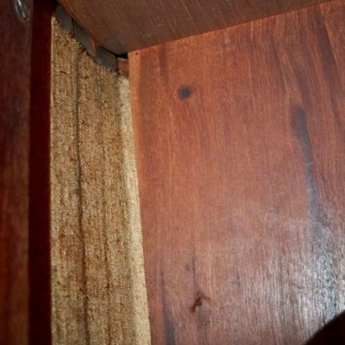 RARE REGENCY MAHOGANY CIRCULAR TAMBOUR LINEN PRESS CABINET - ADDITIONAL PHOTO 17