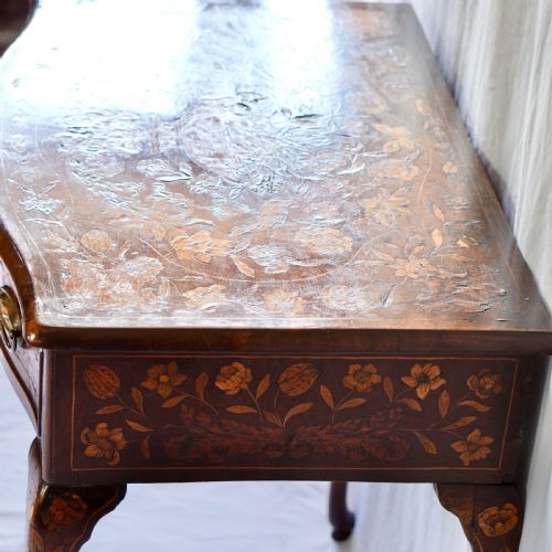 19TH CENTURY DUTCH MARQUETRY INLAID SIDE TABLE - ADDITIONAL PHOTO 5