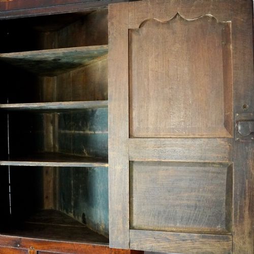 LARGE GEORGE II OAK DOUBLE FLOORSTANDING CORNER CUPBOARD - ADDITIONAL PHOTO 5