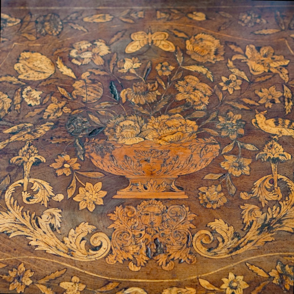 19th Century Dutch Marquetry Inlaid Side Table View VII