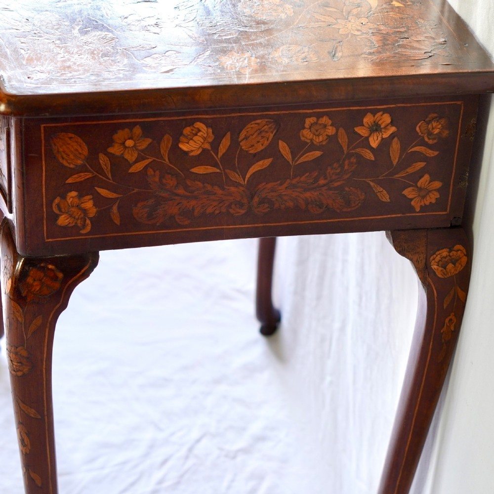 19th Century Dutch Marquetry Inlaid Side Table View IX