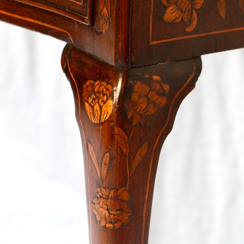 19th Century Dutch Marquetry Inlaid Side Table View XI