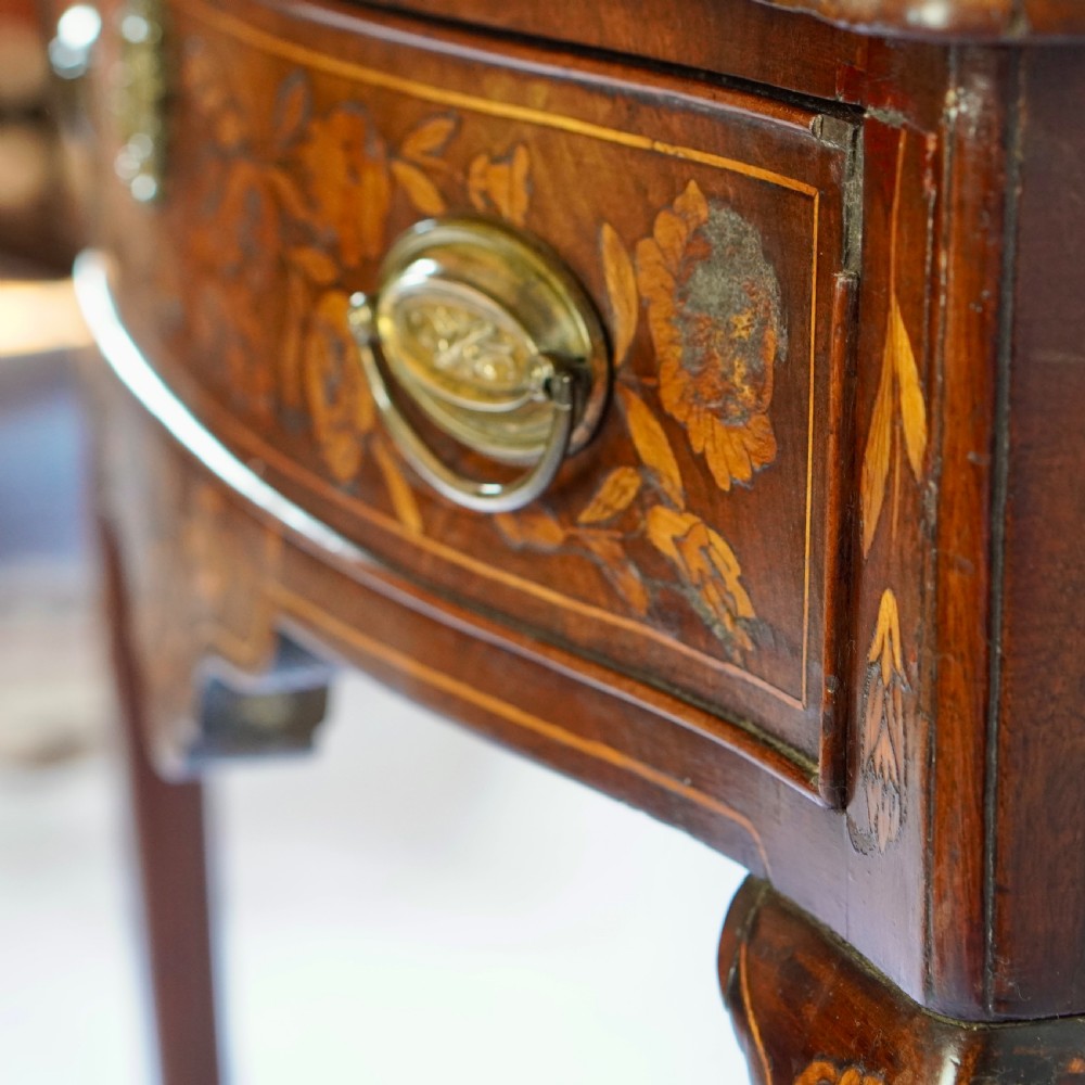 19th Century Dutch Marquetry Inlaid Side Table View XII