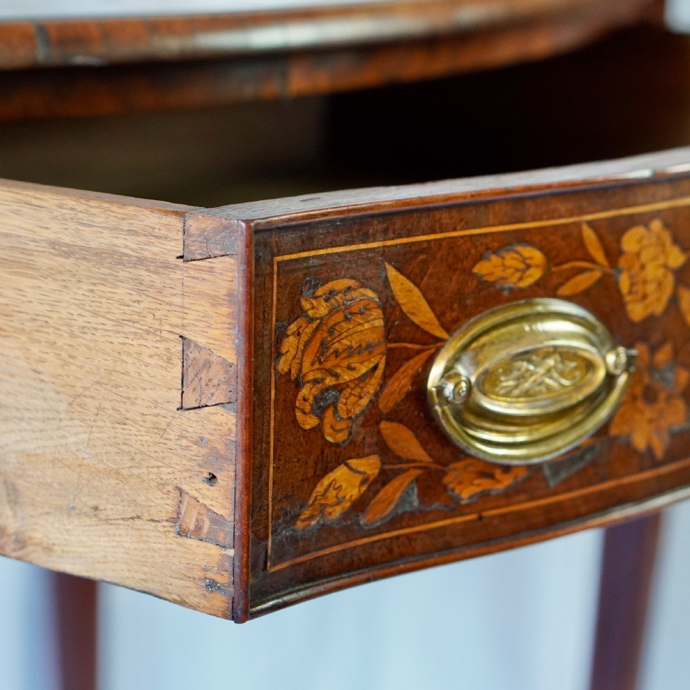 19th Century Dutch Marquetry Inlaid Side Table View XIV