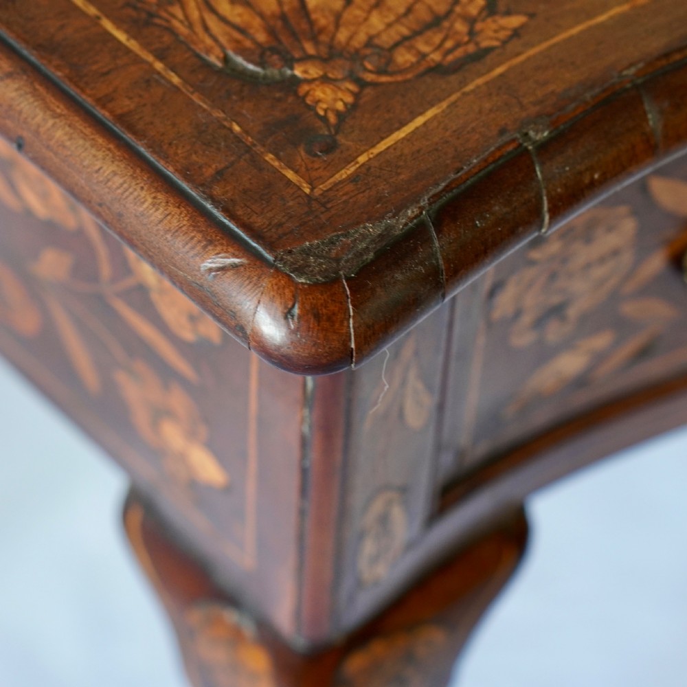 19th Century Dutch Marquetry Inlaid Side Table View XVII
