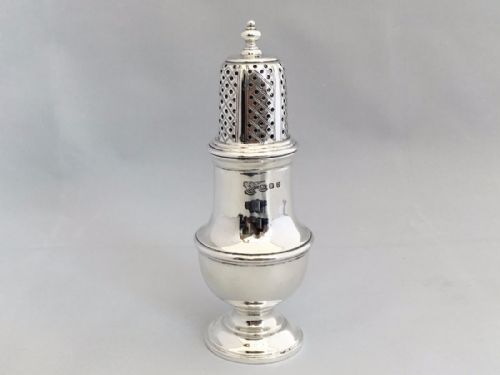 An Attractive Silver Baluster Pepper Caster.