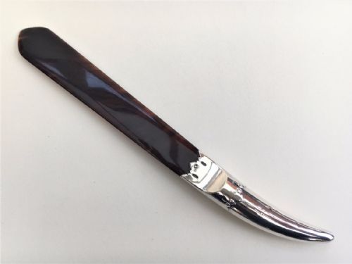A Stunning Edwardian Silver & Tortoiseshell Letter Opener.