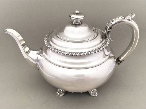 A Spectacular Newcastle Silver Family Sized Victorian Teapot.