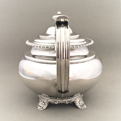 fig 2. A spectacular Newcastle silver family sized Victorian teapot.