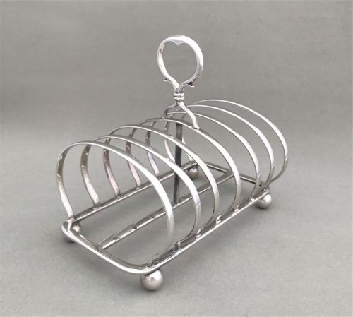 An Excellent Victorian Silver Toast Rack