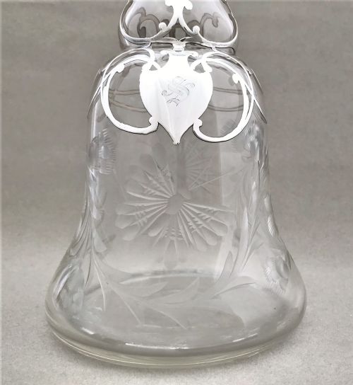 fig 1. A gorgeous silver overlay decanter