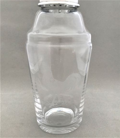 fig 1. A superb Art Deco silver plated & glass cocktail shaker