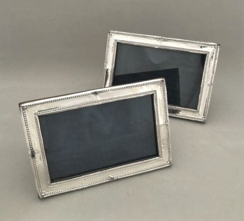 A Pair of First World War Silver Landscape Photo Frames