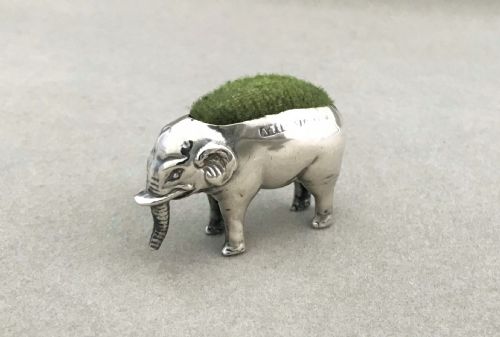 A Rare & Collectable Silver Elephant Pin Cushion