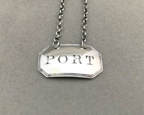 fig 1. A delightful Georgian silver Port label