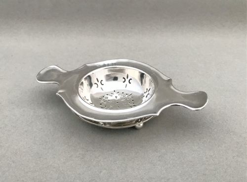 A Gorgeous Silver Tea Strainer and Drip Stand