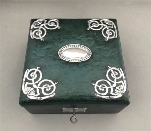 fig 1. A gorgeous silver mounted leather jewel box