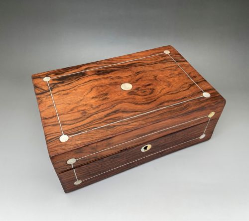 A Lovely William IV Mother-of-pearl Inlay Jewel Box