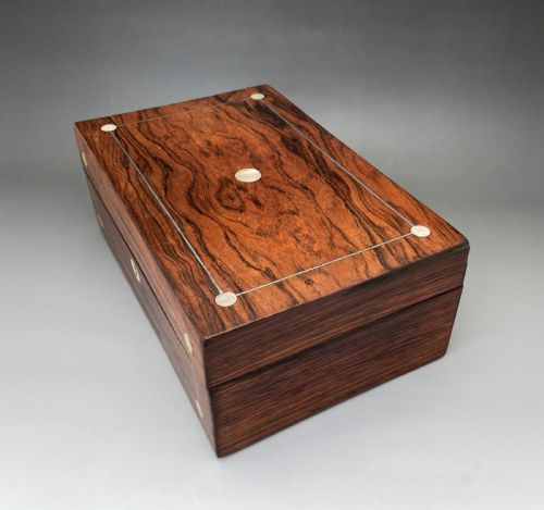 fig 1. A lovely William IV mother-of-pearl inlay jewel box