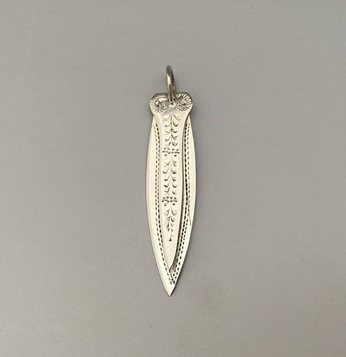 fig 1. An unusual George V bright cut silver bookmark