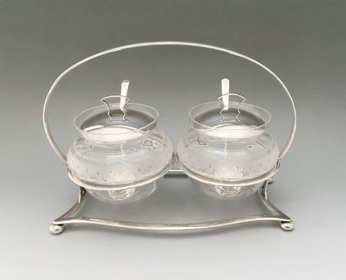 A Fabulous Silver Plated Double Preserve Stand