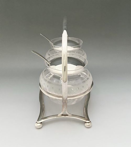 fig 2. A fabulous silver plated double preserve stand