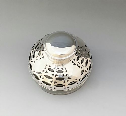 fig 1. A gorgeous Edwardian pierced silver inkwell